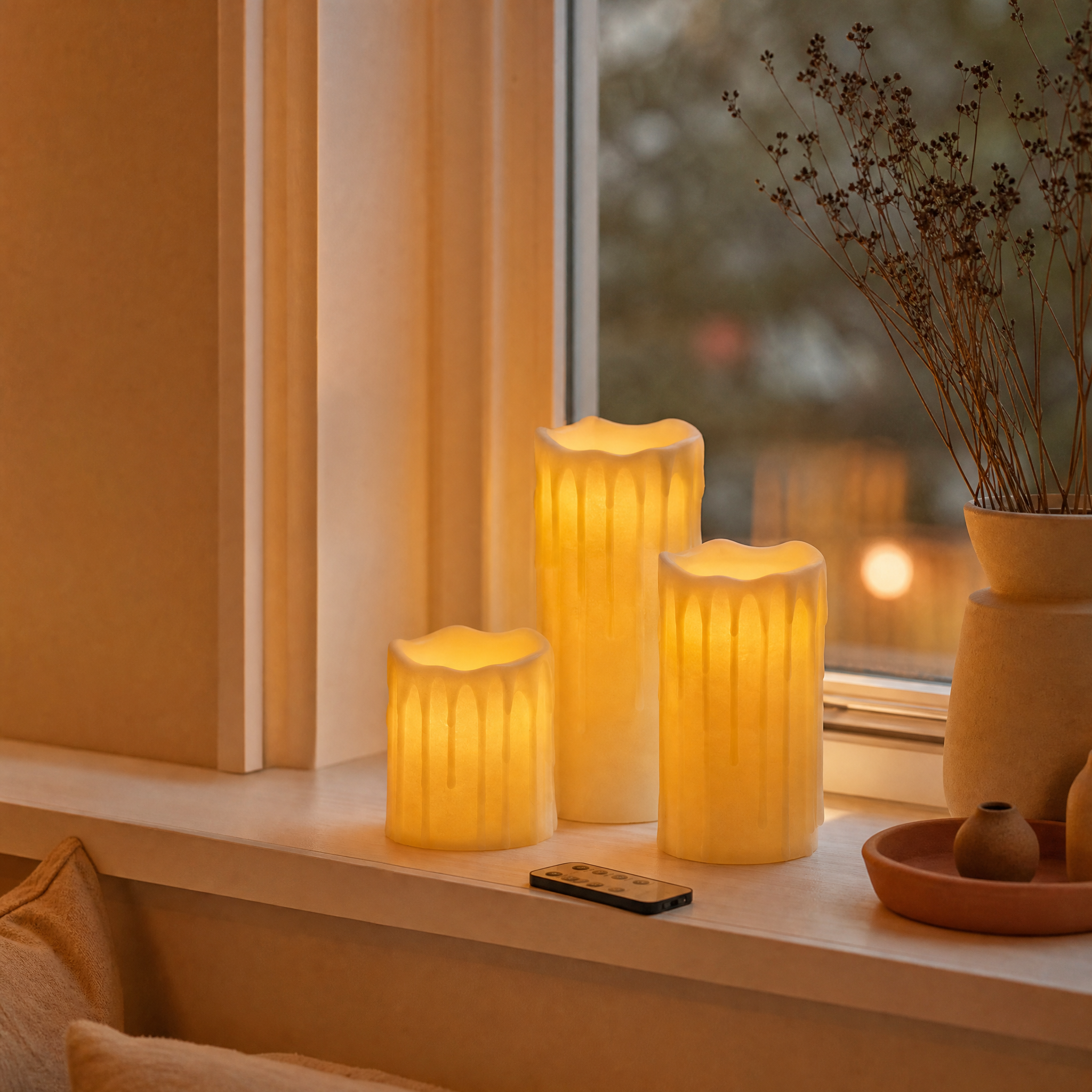 Flameless Candle Trio